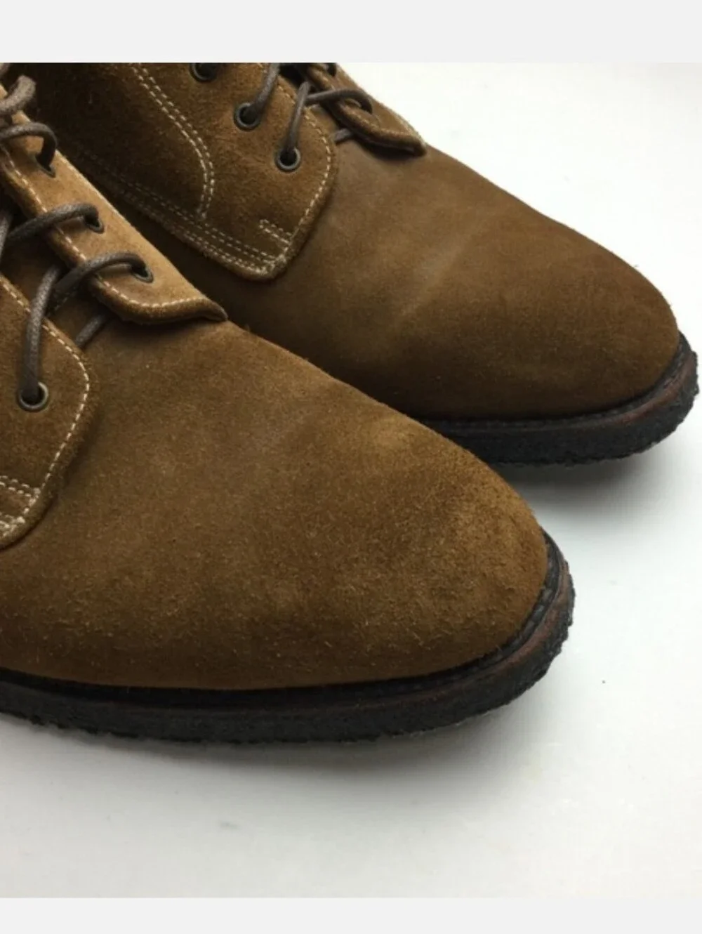 Sid Mashburn Field Handmade Brown Suede Lace-Up Boots Size 10